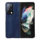 For Huawei Mate X2 Yellow Cow Texture PU Phone Case(Blue)
