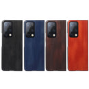 For Huawei Mate X2 Yellow Cow Texture PU Phone Case(Blue)