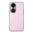 For Huawei P50 Cowhide Texture PU Phone Case(Pink)
