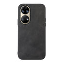 For Huawei P50 Cowhide Texture PU Phone Case(Black)