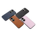 For Huawei P50 Cowhide Texture PU Phone Case(Black)