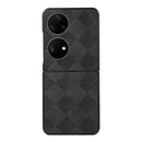 For Huawei P50 Pocket Weave Plaid PU Phone Case(Black)