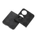For Huawei P50 Pocket Weave Plaid PU Phone Case(Black)
