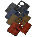 For Huawei P50 Pocket Weave Plaid PU Phone Case(Brown)
