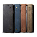 For Google Pixel 6a Denim Texture Flip Leather Phone Case(Brown)