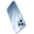 Metal Frame HD Transparent Phone Case For iPhone 13 Pro(Silver)