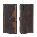 For Samsung Galaxy A03 166mm EU Version Skin Feel Straw Hat Magnetic Buckle Leather Phone Case(Brown)