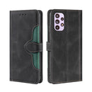 For Samsung Galaxy A33 5G Skin Feel Straw Hat Magnetic Buckle Leather Phone Case(Black)
