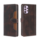 For Samsung Galaxy A33 5G Skin Feel Straw Hat Magnetic Buckle Leather Phone Case(Brown)