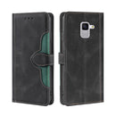 For Samsung Galaxy Feel 2 JP Version Skin Feel Straw Hat Magnetic Buckle Leather Phone Case(Black)