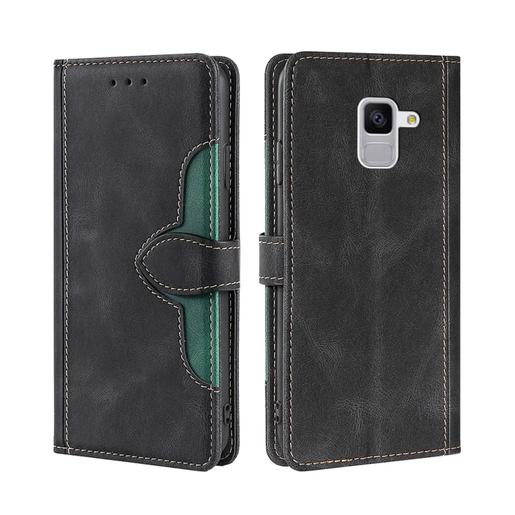 For Samsung Galaxy Feel 2 JP Version Skin Feel Straw Hat Magnetic Buckle Leather Phone Case(Black)