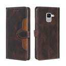 For Samsung Galaxy Feel 2 JP Version Skin Feel Straw Hat Magnetic Buckle Leather Phone Case(Brown)
