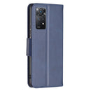 For Xiaomi Redmi Note 11 Pro International Version Lambskin Texture Pure Color Horizontal Flip Leather Phone Case(Blue)