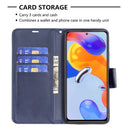For Xiaomi Redmi Note 11 Pro International Version Lambskin Texture Pure Color Horizontal Flip Leather Phone Case(Blue)