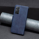 For Xiaomi Redmi Note 11 Pro International Version Lambskin Texture Pure Color Horizontal Flip Leather Phone Case(Blue)
