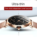 OLEVS 5190 Women Waterproof Ultra-thin Small Dial Quartz Watch(Rose Gold + Black)