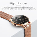 OLEVS 5190 Women Waterproof Ultra-thin Small Dial Quartz Watch(Rose Gold + Black)