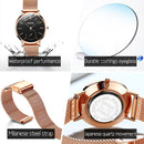 OLEVS 5190 Women Waterproof Ultra-thin Small Dial Quartz Watch(Rose Gold + Black)