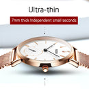 OLEVS 5190 Women Waterproof Ultra-thin Small Dial Quartz Watch(Rose Gold + White)