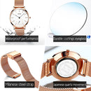 OLEVS 5190 Women Waterproof Ultra-thin Small Dial Quartz Watch(Rose Gold + White)