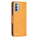 For Motorola Moto G31 / G41 Side Fingerprint Retro Lambskin Texture Leather Phone Case(Yellow)
