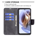 For Motorola Moto G31 / G41 Side Fingerprint Retro Lambskin Texture Leather Phone Case(Black)