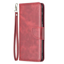 For Motorola Moto G31 / G41 Side Fingerprint Retro Lambskin Texture Leather Phone Case(Red)