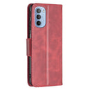 For Motorola Moto G31 / G41 Side Fingerprint Retro Lambskin Texture Leather Phone Case(Red)