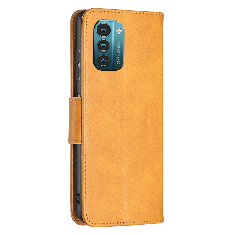 For Nokia G21 / G11 Retro Lambskin Texture Leather Phone Case(Yellow)