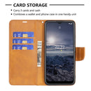 For Nokia G21 / G11 Retro Lambskin Texture Leather Phone Case(Yellow)