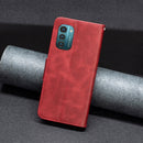 For Nokia G21 / G11 Retro Lambskin Texture Leather Phone Case(Red)