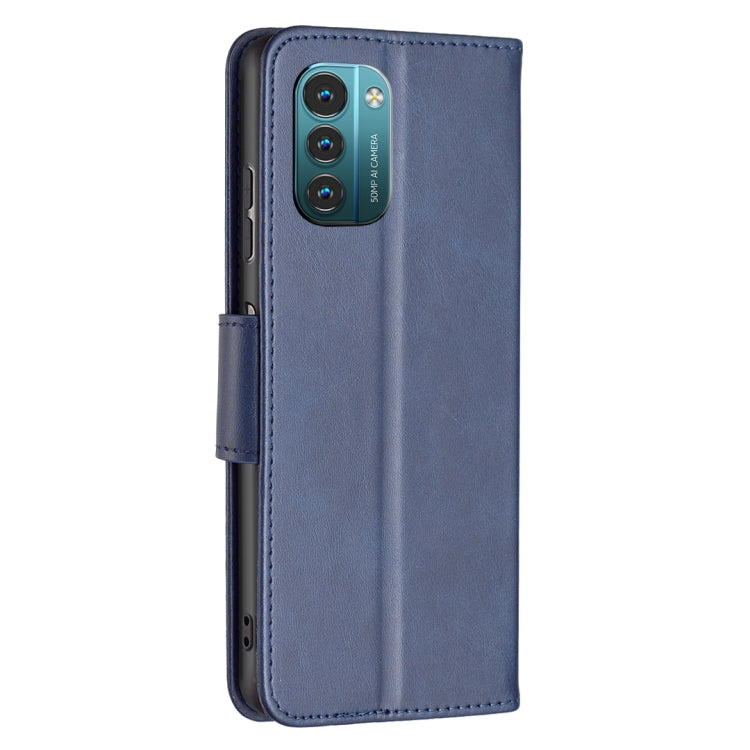 For Nokia G21 / G11 Retro Lambskin Texture Leather Phone Case(Blue)