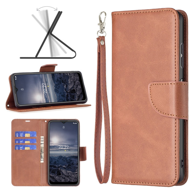 For Nokia G21 / G11 Retro Lambskin Texture Leather Phone Case(Brown)
