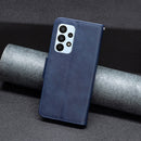 For Samsung Galaxy A23 5G Retro Lambskin Texture Leather Phone Case(Blue)