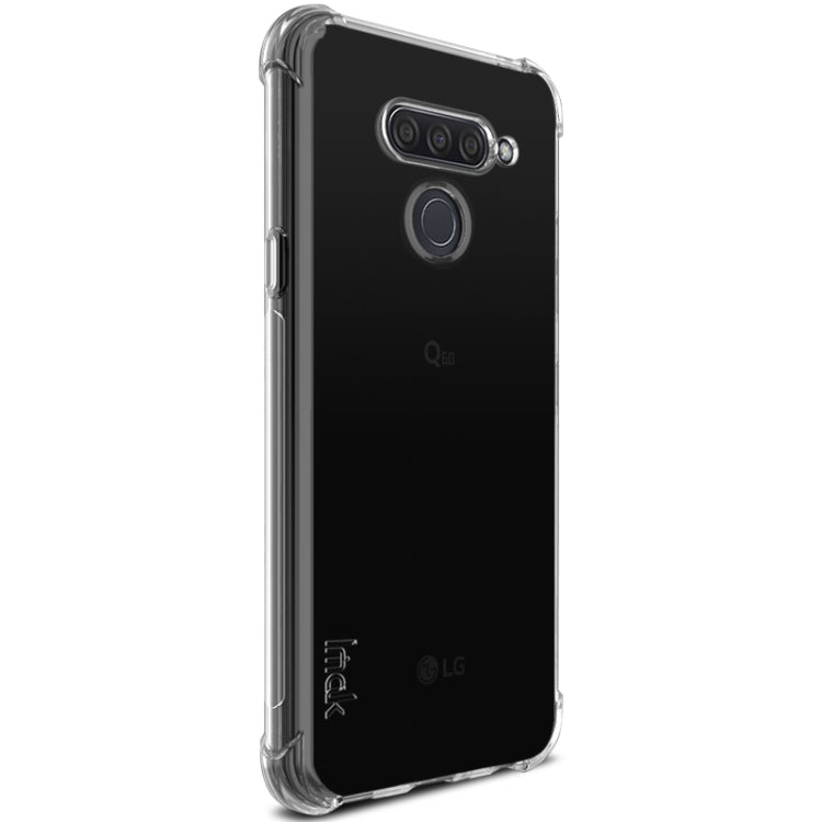 For LG Q60 IMAK All-inclusive Shockproof Airbag TPU Case with Screen Protector(Transparent)