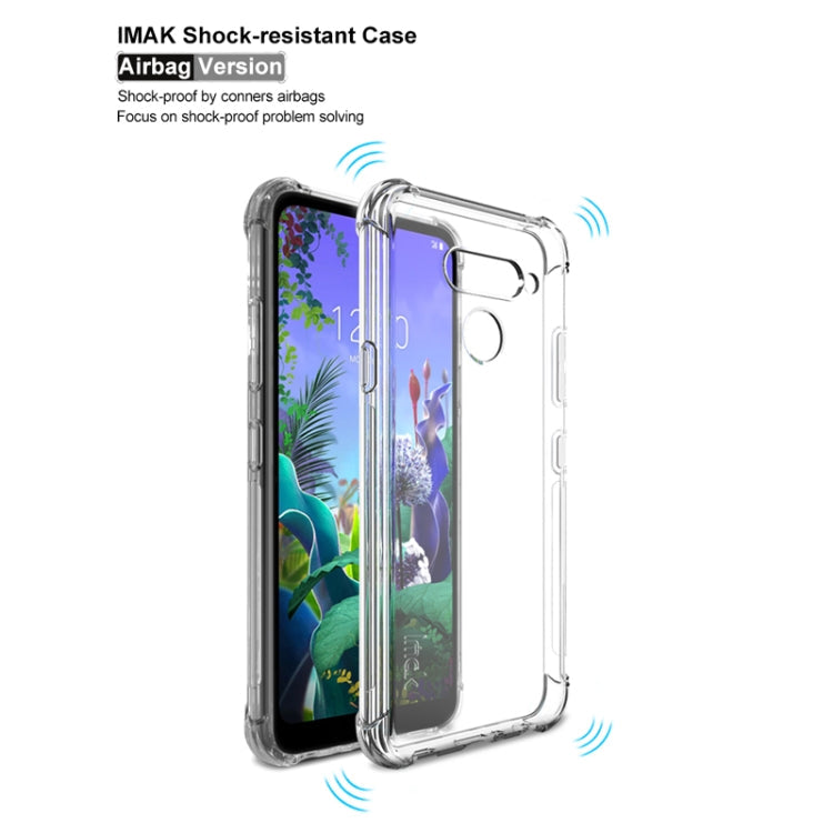 For LG Q60 IMAK All-inclusive Shockproof Airbag TPU Case with Screen Protector(Transparent)