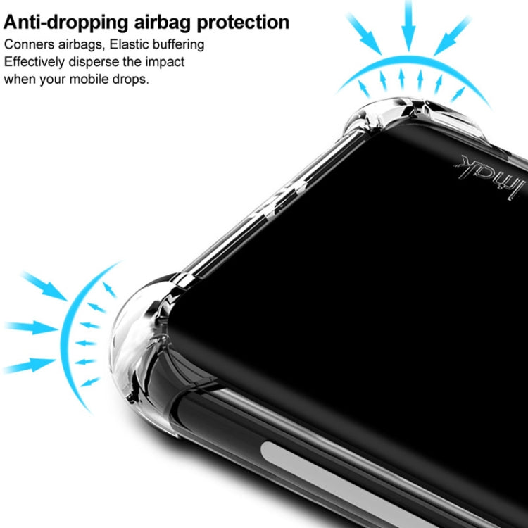 For LG Q60 IMAK All-inclusive Shockproof Airbag TPU Case with Screen Protector(Transparent)