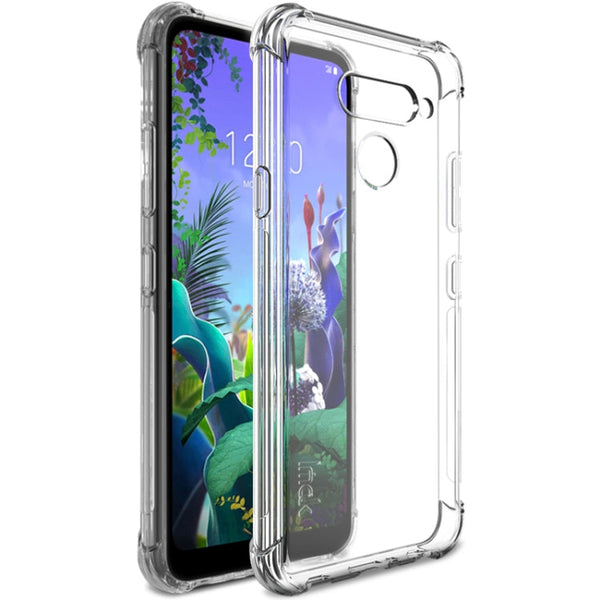 For LG Q60 IMAK All-inclusive Shockproof Airbag TPU Case with Screen Protector(Transparent)