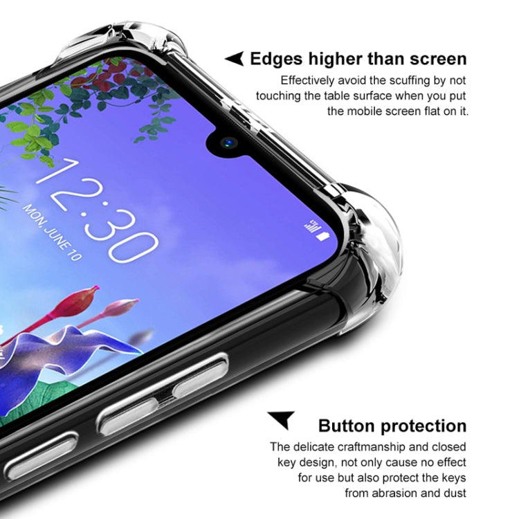 For LG Q60 IMAK All-inclusive Shockproof Airbag TPU Case with Screen Protector(Transparent)