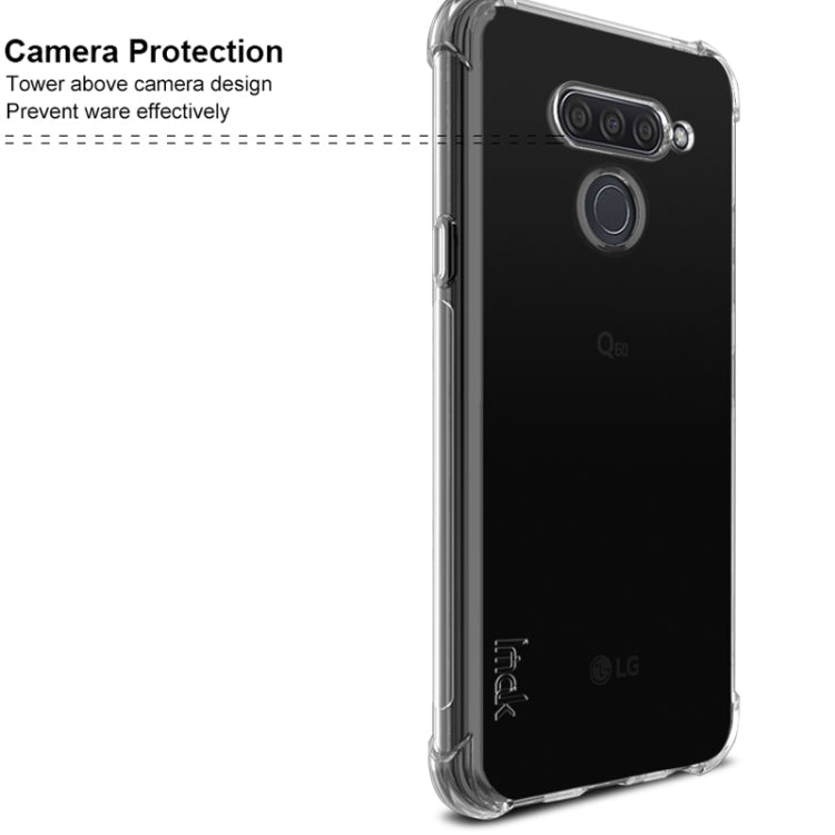 For LG Q60 IMAK All-inclusive Shockproof Airbag TPU Case with Screen Protector(Transparent)