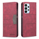 For Samsung Galaxy A23 5G Magnetic Splicing Leather Phone Case(Red)