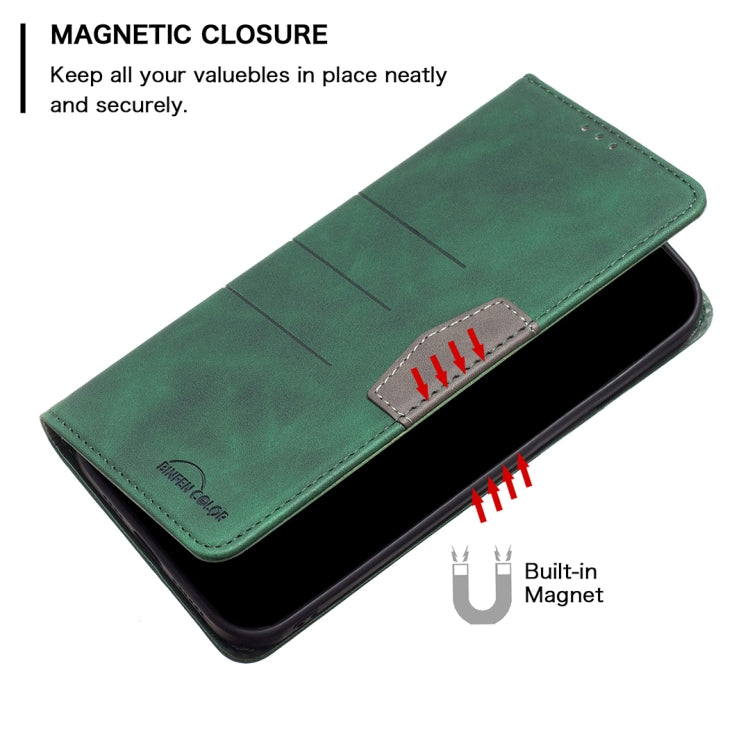 For Samsung Galaxy A23 5G Magnetic Splicing Leather Phone Case(Green)