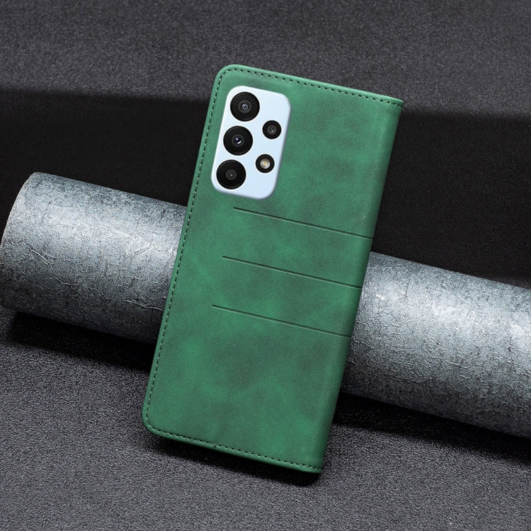 For Samsung Galaxy A23 5G Magnetic Splicing Leather Phone Case(Green)