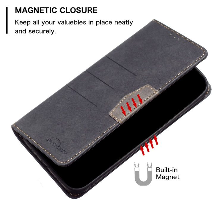 For Samsung Galaxy A23 5G Magnetic Splicing Leather Phone Case(Black)
