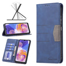 For Samsung Galaxy A23 5G Magnetic Splicing Leather Phone Case(Blue)