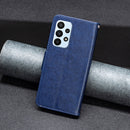 For Samsung Galaxy A23 5G Two Butterflies Embossing Leather Phone Case(Blue)