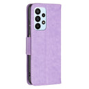 For Samsung Galaxy A23 5G Two Butterflies Embossing Leather Phone Case(Purple)