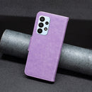 For Samsung Galaxy A23 5G Two Butterflies Embossing Leather Phone Case(Purple)