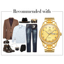 OLEVS 5565 Men Fashion Waterproof Stainless Steel Strap Diamond Quartz Watch(White)
