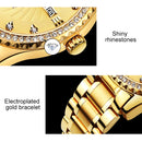 OLEVS 5565 Men Fashion Waterproof Stainless Steel Strap Diamond Quartz Watch(White)